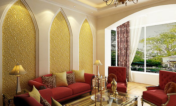 硅藻泥沙發背景墻 客廳點睛之筆